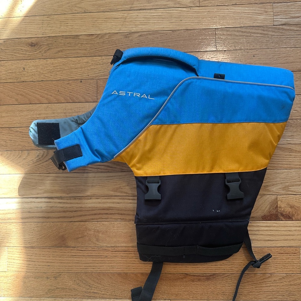 Astral Blue and Gold Dog Life Jacket